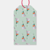 Mint Green Cute Fox Party Pet Woodland Hartelijk d Cadeaulabel (Achterkant)