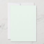 Mint Green Dainty Spring Wedding Kaart (Achterkant)