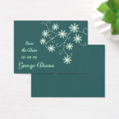 Mint Green Daisies Betaalbaar Sla de Datumkaarten  Visitekaartjes (Bureau)