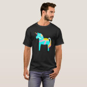 Mint Green Dala Horse Unicorn T-shirt (Voorkant volledig)