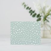 Mint Green Dalmatian Spots, Dalmatiaanse Stippen,  Briefkaart (Staand voorkant)