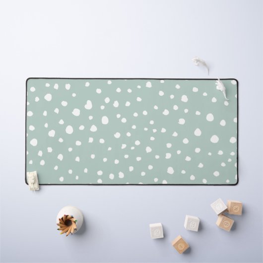 Mint Green Dalmatian Spots, Dalmatiaanse Stippen,  Bureaumat (Kindertafel)