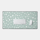 Mint Green Dalmatian Spots, Dalmatiaanse Stippen,  Bureaumat (Keyboard & Muis)