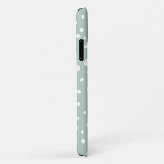 Mint Green Dalmatian Spots, Dalmatiaanse Stippen,  Case-Mate iPhone Case (Achterkant/rechts)