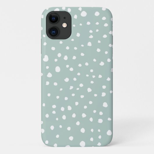 Mint Green Dalmatian Spots, Dalmatiaanse Stippen,  Case-Mate iPhone Case (Achterkant)