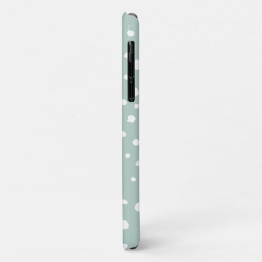 Mint Green Dalmatian Spots, Dalmatiaanse Stippen,  Case-Mate iPhone Case (Achterkant/links)