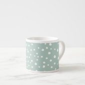 Mint Green Dalmatian Spots, Dalmatiaanse Stippen,  Espresso Kop (Voorkant rechts)