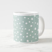 Mint Green Dalmatian Spots, Dalmatiaanse Stippen,  Grote Koffiekop (Voorkant rechts)