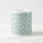 Mint Green Dalmatian Spots, Dalmatiaanse Stippen,  Grote Koffiekop (Voorkant)