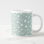 Mint Green Dalmatian Spots, Dalmatiaanse Stippen,  Grote Koffiekop (Rechts)