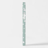 Mint Green Dalmatian Spots, Dalmatiaanse Stippen, iPhone Hoesje (Linkerkant)