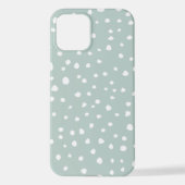 Mint Green Dalmatian Spots, Dalmatiaanse Stippen, iPhone Hoesje (Achterkant)