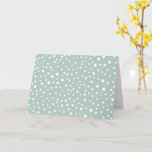 Mint Green Dalmatian Spots, Dalmatiaanse Stippen, Kaart (Gele Bloem)