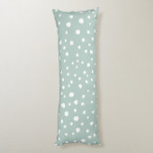 Mint Green Dalmatian Spots, Dalmatiaanse Stippen,  Lichaamskussen (Achterkant (Verticaal))