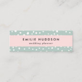 Mint Green Dalmatian Spots, Dalmatiaanse Stippen,  Mini Visitekaartje (Voorkant)