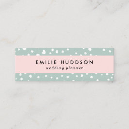Mint Green Dalmatian Spots, Dalmatiaanse Stippen,  Mini Visitekaartje