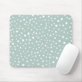 Mint Green Dalmatian Spots, Dalmatiaanse Stippen,  Muismat (Met muis)