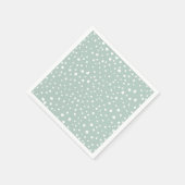 Mint Green Dalmatian Spots, Dalmatiaanse Stippen, Servet (Hoek)