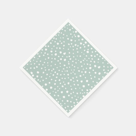 Mint Green Dalmatian Spots, Dalmatiaanse Stippen,  Servet (Hoek)