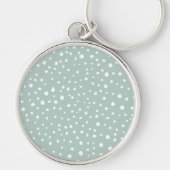 Mint Green Dalmatian Spots, Dalmatiaanse Stippen,  Sleutelhanger (Voorkant)