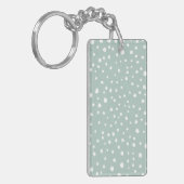Mint Green Dalmatian Spots, Dalmatiaanse Stippen,  Sleutelhanger (Voorkant Links)