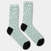 Mint Green Dalmatian Spots, Dalmatiaanse Stippen, Sokken (Rechts)