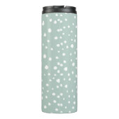 Mint Green Dalmatian Spots, Dalmatiaanse Stippen,  Thermosbeker (Achterkant)