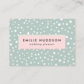 Mint Green Dalmatian Spots, Dalmatiaanse Stippen,  Visitekaartje (Voorkant)