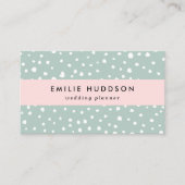 Mint Green Dalmatian Spots, Dalmatiaanse Stippen,  Visitekaartje (Voorkant)