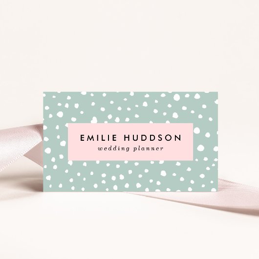 Mint Green Dalmatian Spots, Dalmatiaanse Stippen,  Visitekaartje