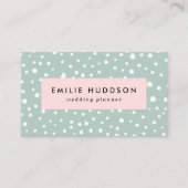 Mint Green Dalmatian Spots, Dalmatiaanse Stippen,  Visitekaartje (Voorkant)