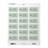 Mint Green Damask Adresetiketten Etiket (Full Sheet)