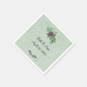 Mint Green Damask Cocktail Paper servetten (Hoek)