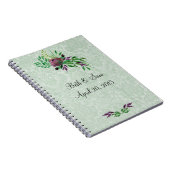 Mint Green Damask Foto Notitieboek (80 pagina's B& (Rechterzijde)