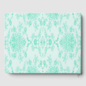 Mint Green Damask Guest Book Gastenboek (Achterkant)