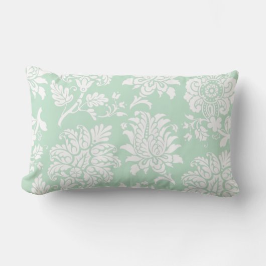 Mint Green Damask Pillow Kussen (Voorkant)