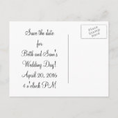 Mint Green Damask Save the Date Briefkaart (Achterkant)