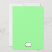 Mint Green Damask Wedding Invitation Kaart (Achterkant)