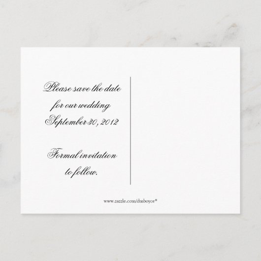 Mint Green Damask with Mint Ribbon De datum opslaa Aankondigingskaart (Achterkant)