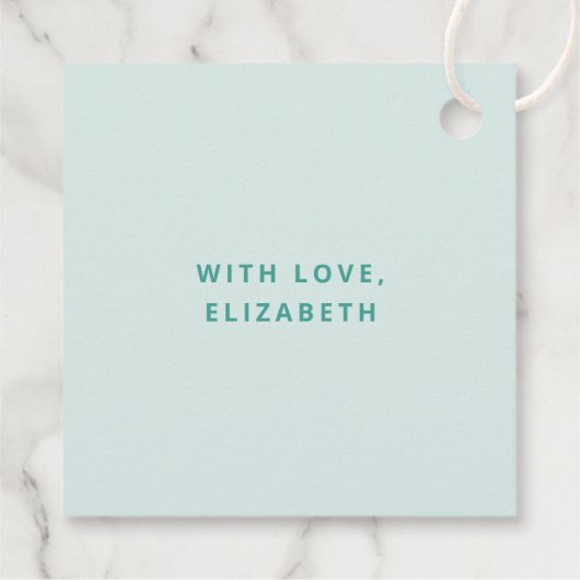 Mint Green Dank je Confettien. Bedankjes Labels (Achterkant)