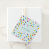 Mint Green Dank je Confettien. Bedankjes Labels (In situ)