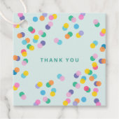 Mint Green Dank je Confettien. Bedankjes Labels (Voorkant)