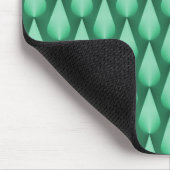 Mint Green Dazzling Raindrops Mousepad Muismat (Hoek)