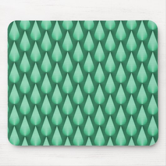 Mint Green Dazzling Raindrops Mousepad Muismat (Voorkant)