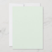 Mint Green Delicate Botanical Wedding Kaart (Achterkant)