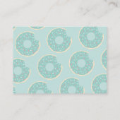 Mint Green Donut Baby shower Advies Kaarten (Achterkant)