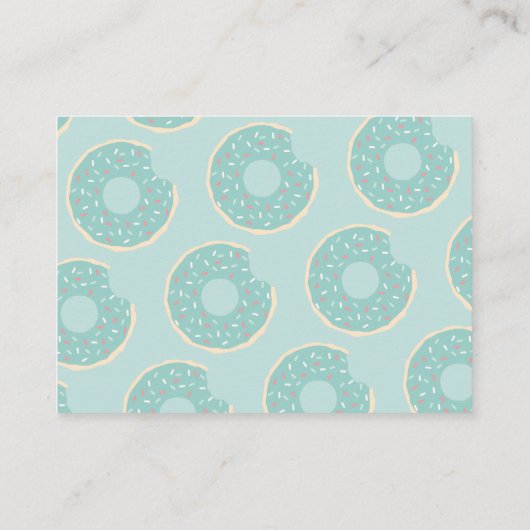 Mint Green Donut Baby shower Advies Kaarten (Achterkant)