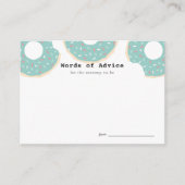 Mint Green Donut Baby shower Advies Kaarten (Voorkant)