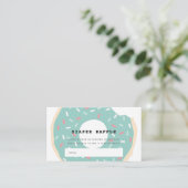 Mint Green Donut Baby shower Luier Raffle Ticket Informatiekaartje (Staand voorkant)