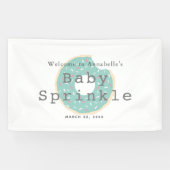 Mint Green Donut Baby Sprinkle / Douche Banner (Horizontaal)